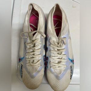 Ladies soccer cleats and shin guards